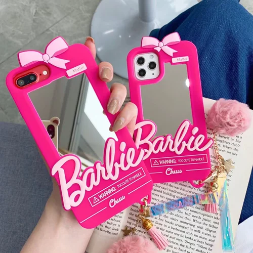 قاب آینه ای باربی سیلیکونی Barbie کد C2014