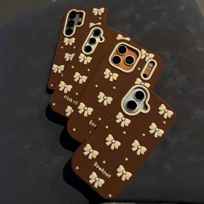 پاپیون قهوه ای سیلیکونی c4451